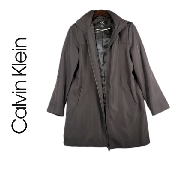 calvin klein men's poly bonded open bottom jacket